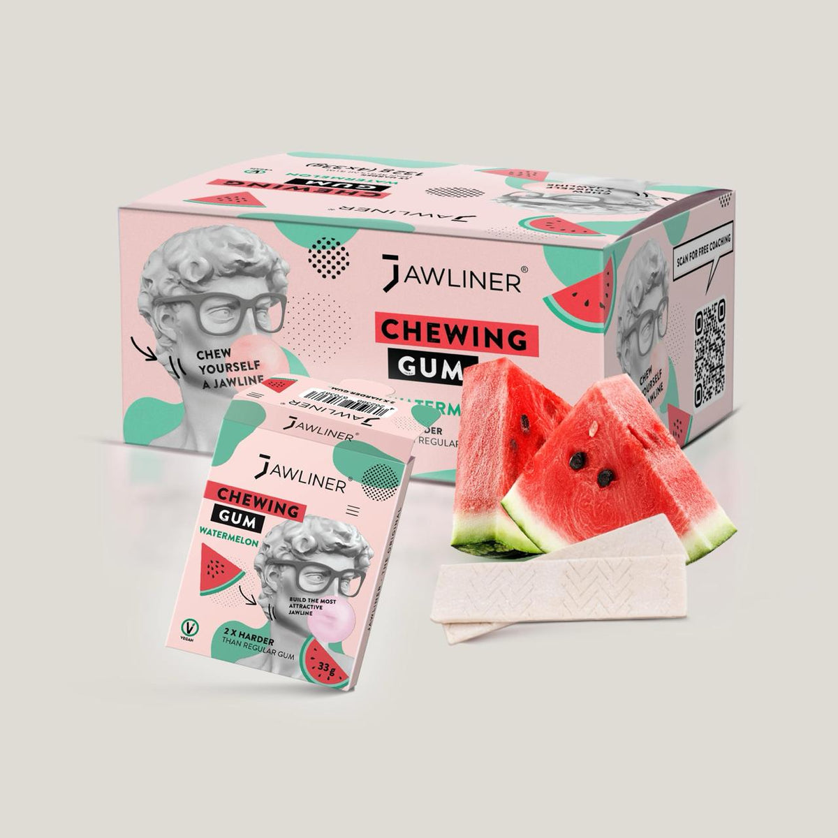 JAWLINER® Chewing Gum | Limited Edition | Watermelon | Medium Hard