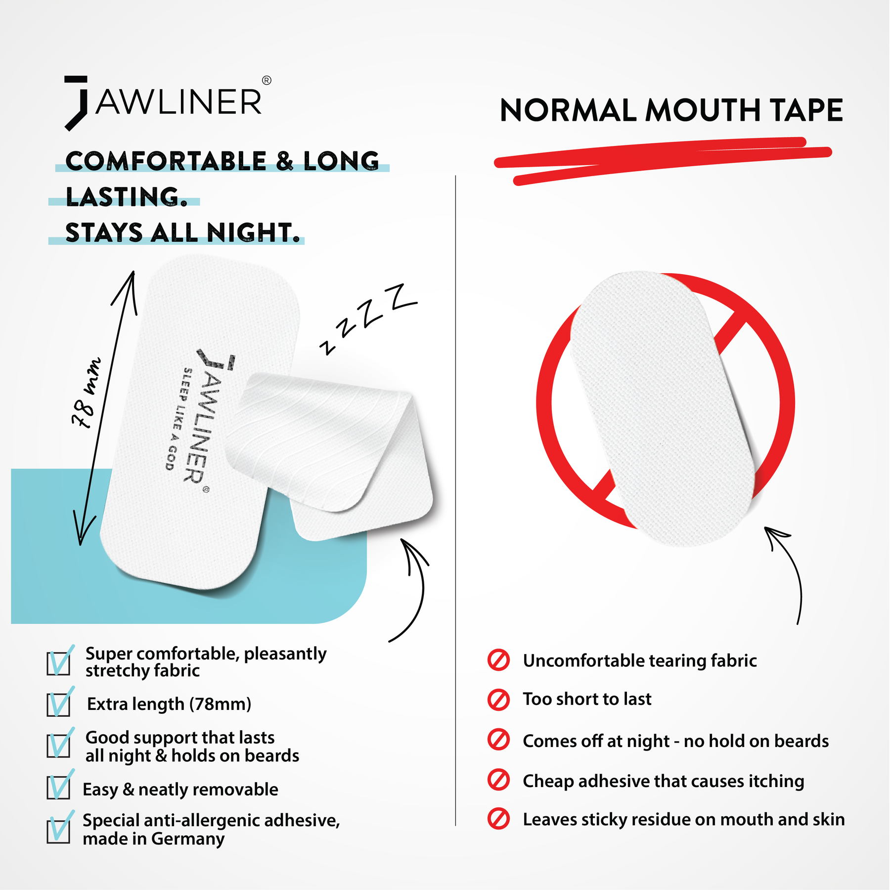 JAWLINER® BEST SLEEP EVR| Mouth Tape