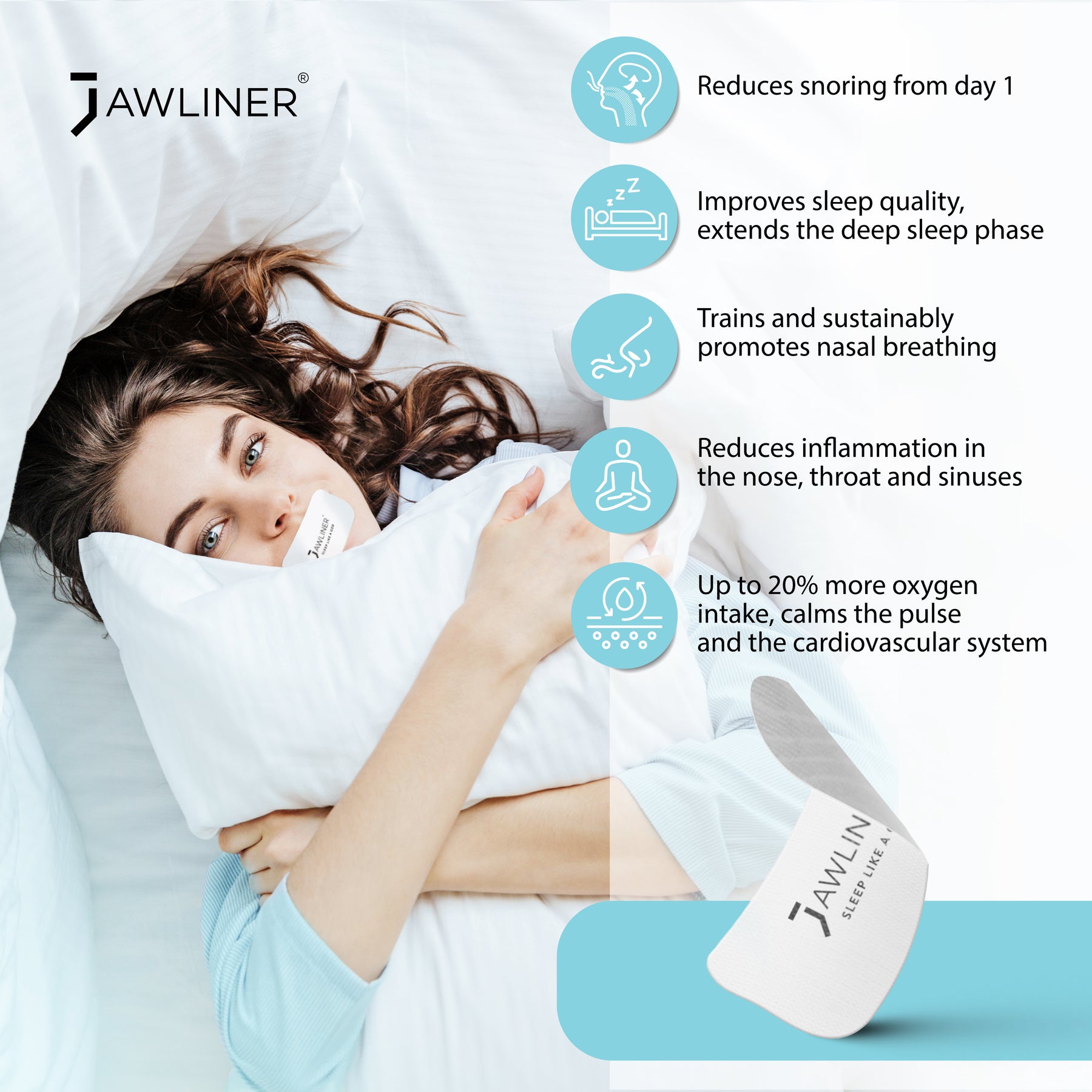 JAWLINER® BEST SLEEP EVR| Mouth Tape