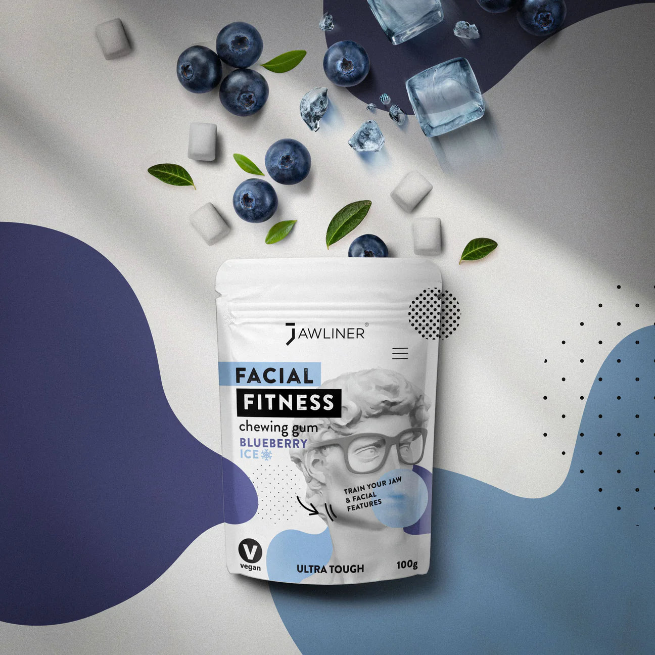 LIMITED EDITION | JAWLINER® Facial Fitness Chewing Gum | Blueberry Ice