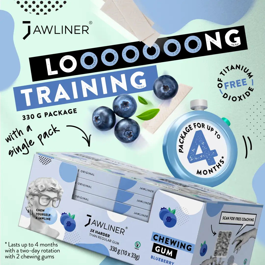 JAWLINER® Chewing Gum | Blueberry | Medium Hard