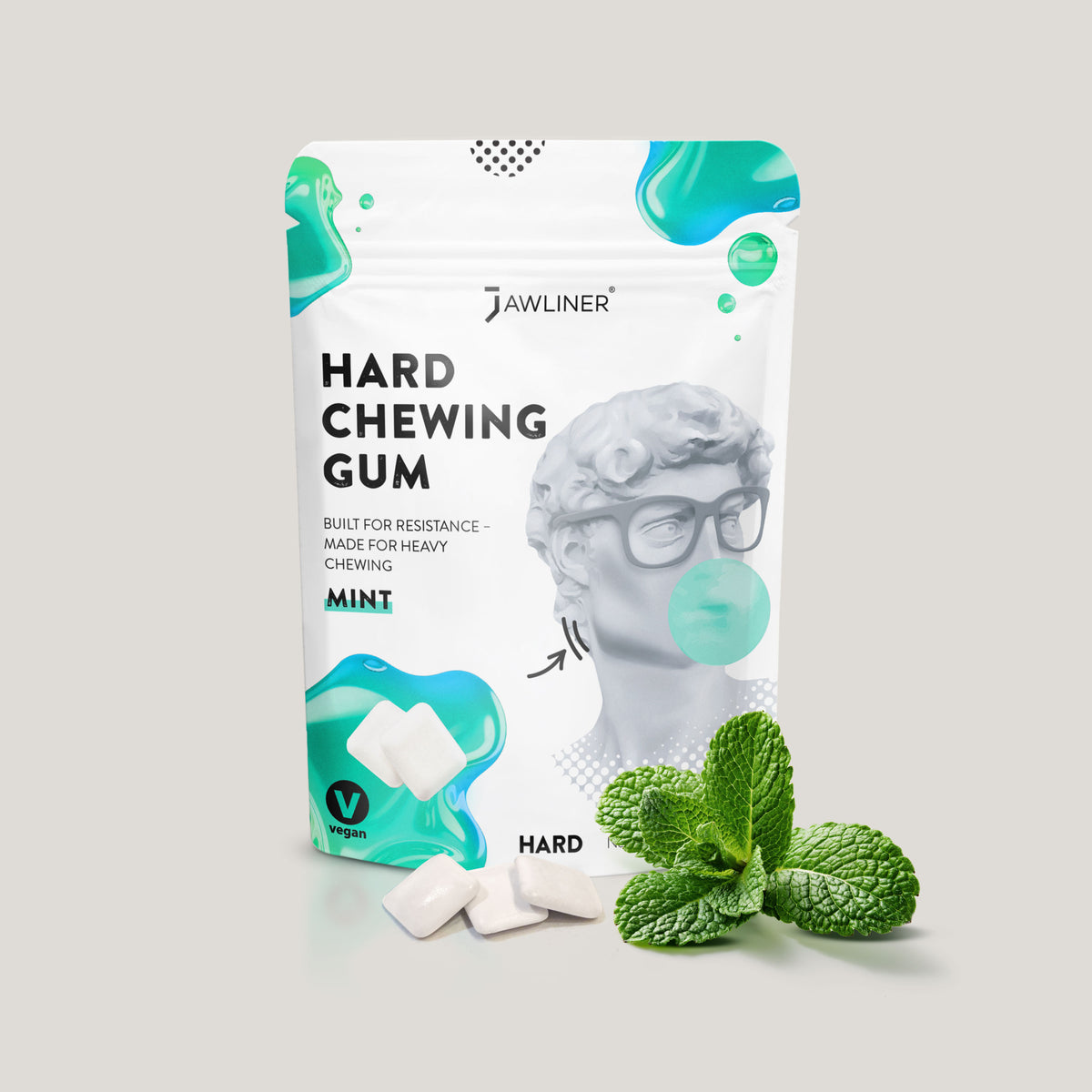 JAWLINER® Hard Chewing Gum | Mint | NEW DROP