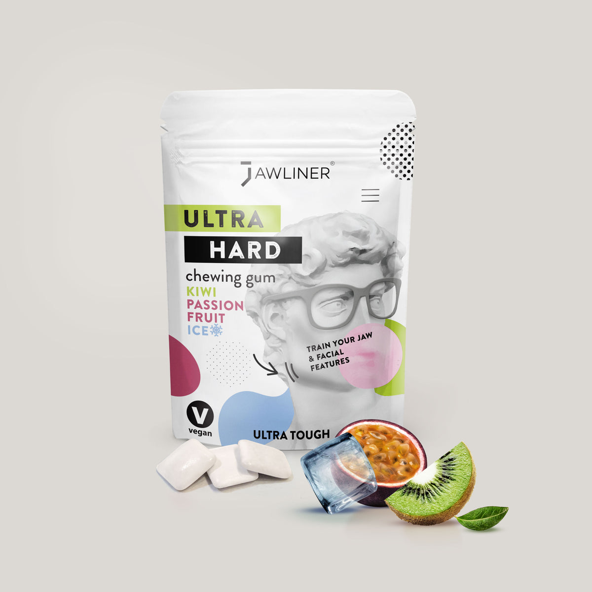 JAWLINER® Facial Fitness Chewing Gum | Kiwi Passion Fruit