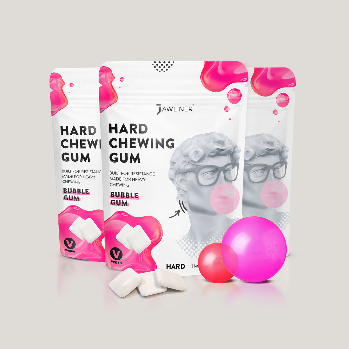 JAWLINER® Hard Chewing Gum | Bubblegum | NEW DROP