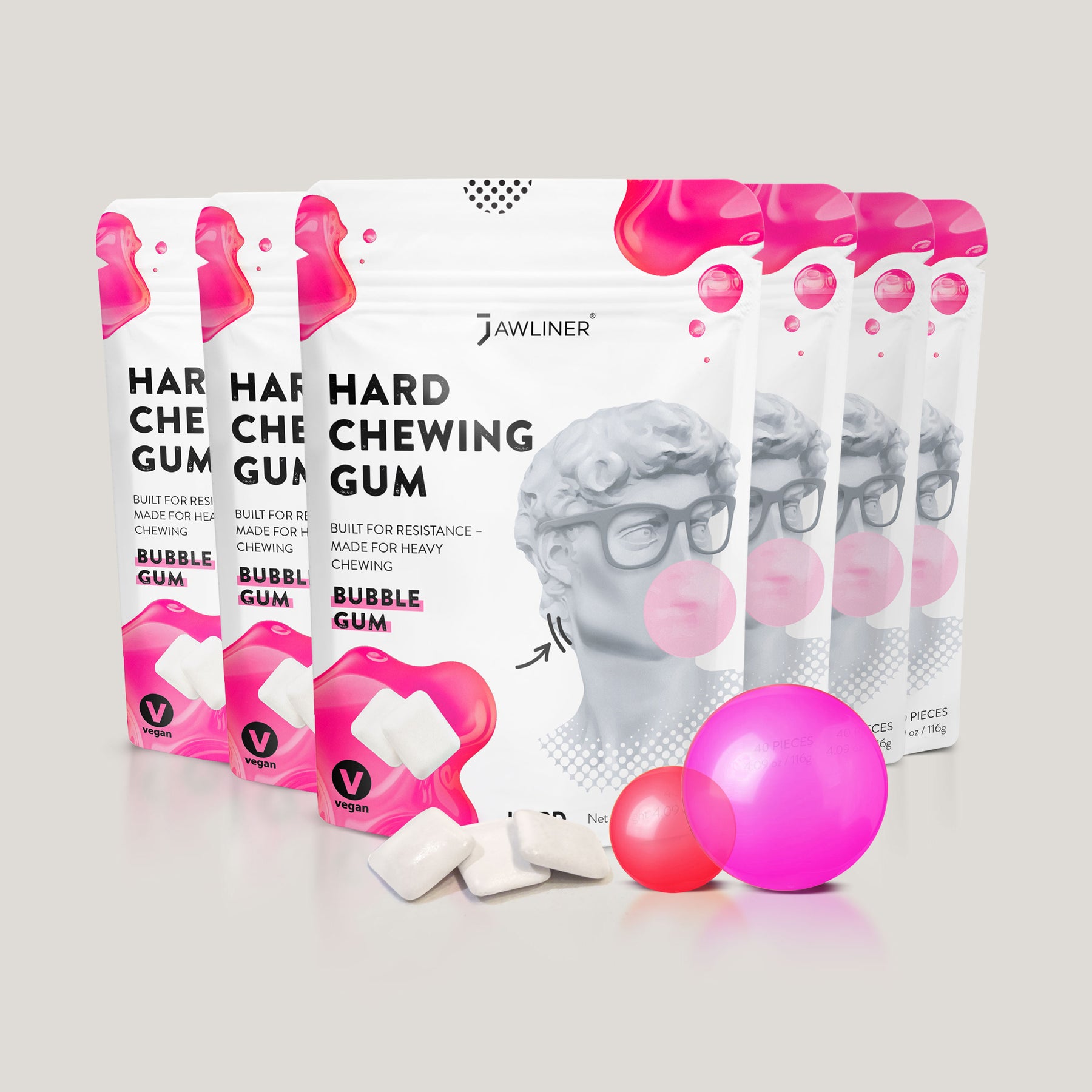 JAWLINER® Hard Chewing Gum | Bubblegum | NEW DROP