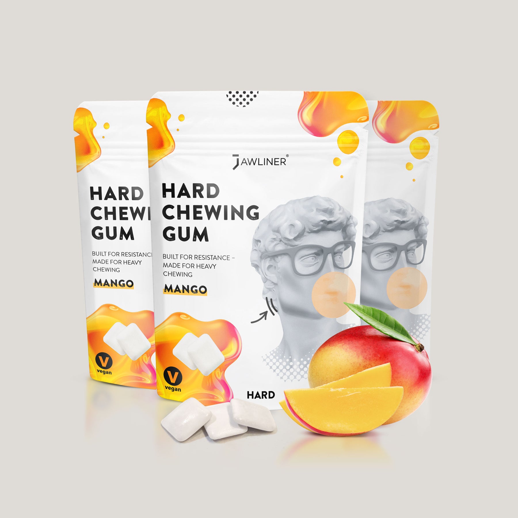 JAWLINER® Hard Chewing Gum | Mango | NEW DROP