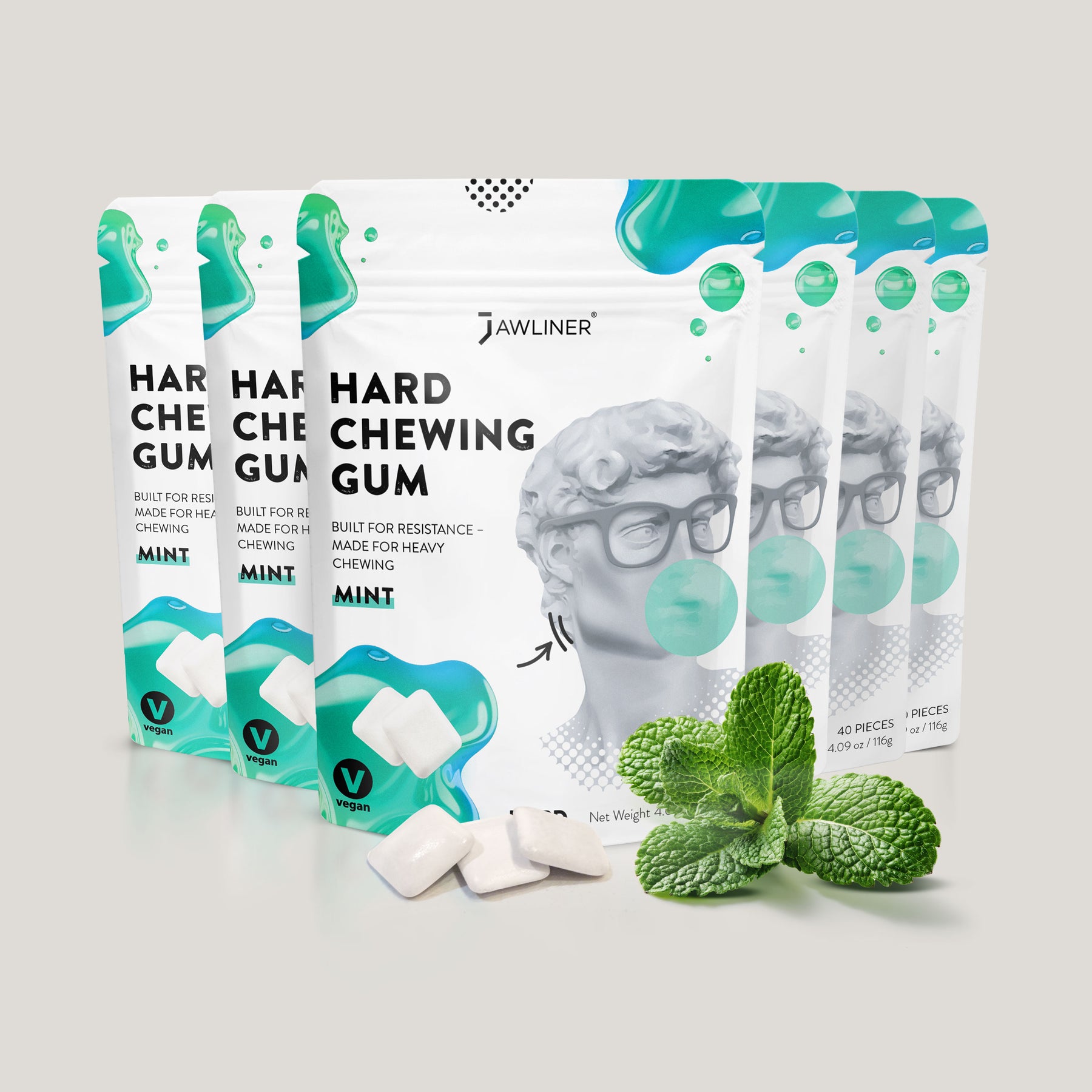 JAWLINER® Hard Chewing Gum | Mint | NEW DROP