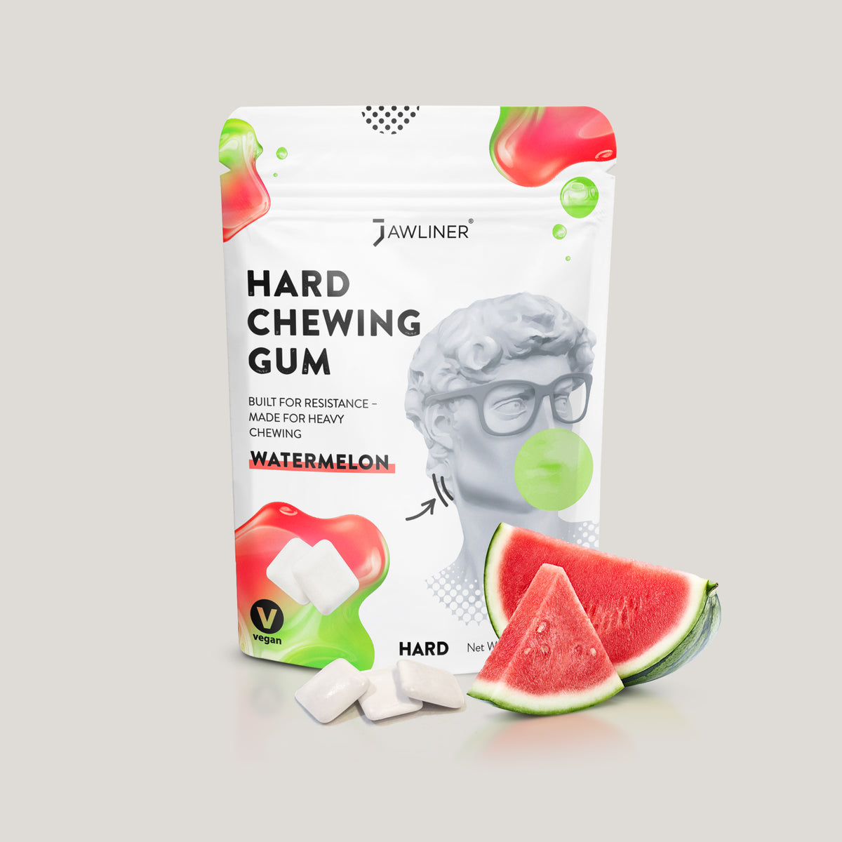 JAWLINER® Hard Chewing Gum | Watermelon | NEW DROP