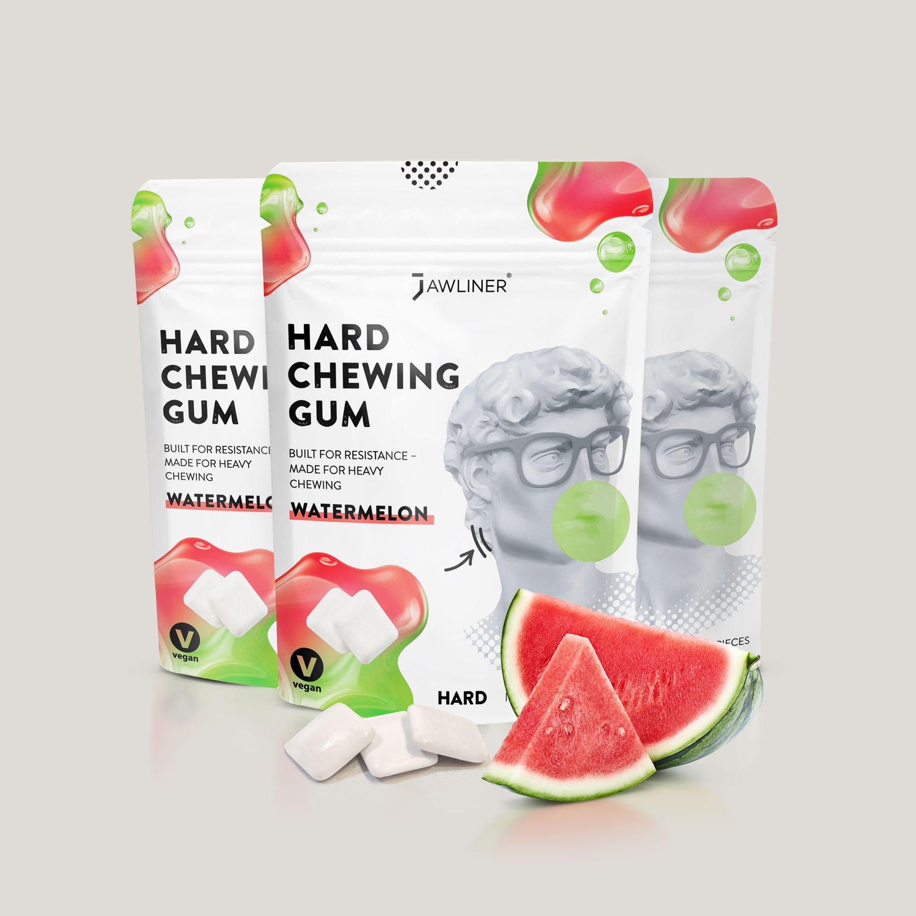 JAWLINER® Hard Chewing Gum | Watermelon | NEW DROP